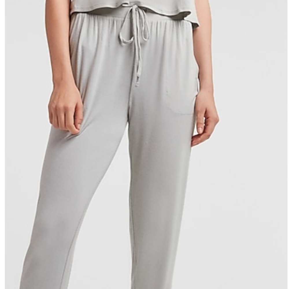 Express High Waist Drawstring Pajama Joggers L